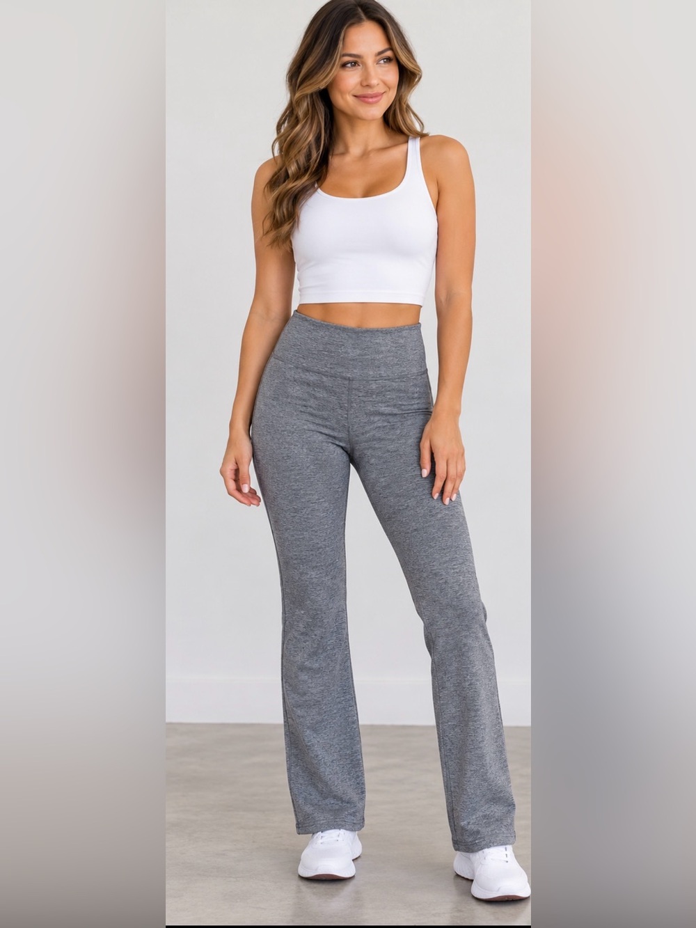 Avia Charcoal Gray Boot-Cut Active Pants